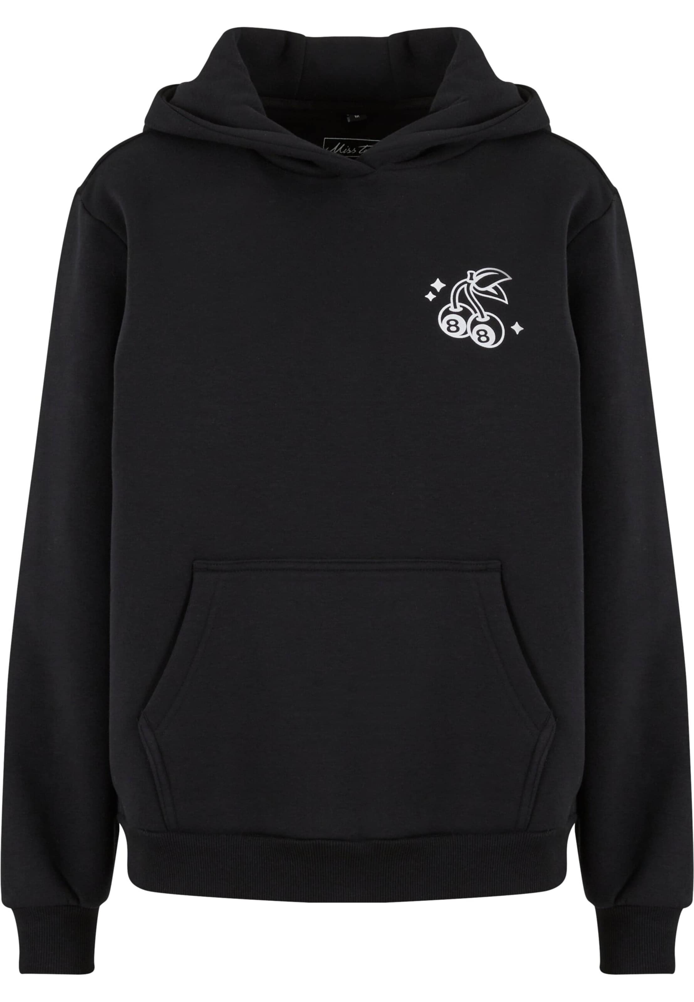 Felpa 'Lucky Cherry' di Miss Tee in nero: frontale