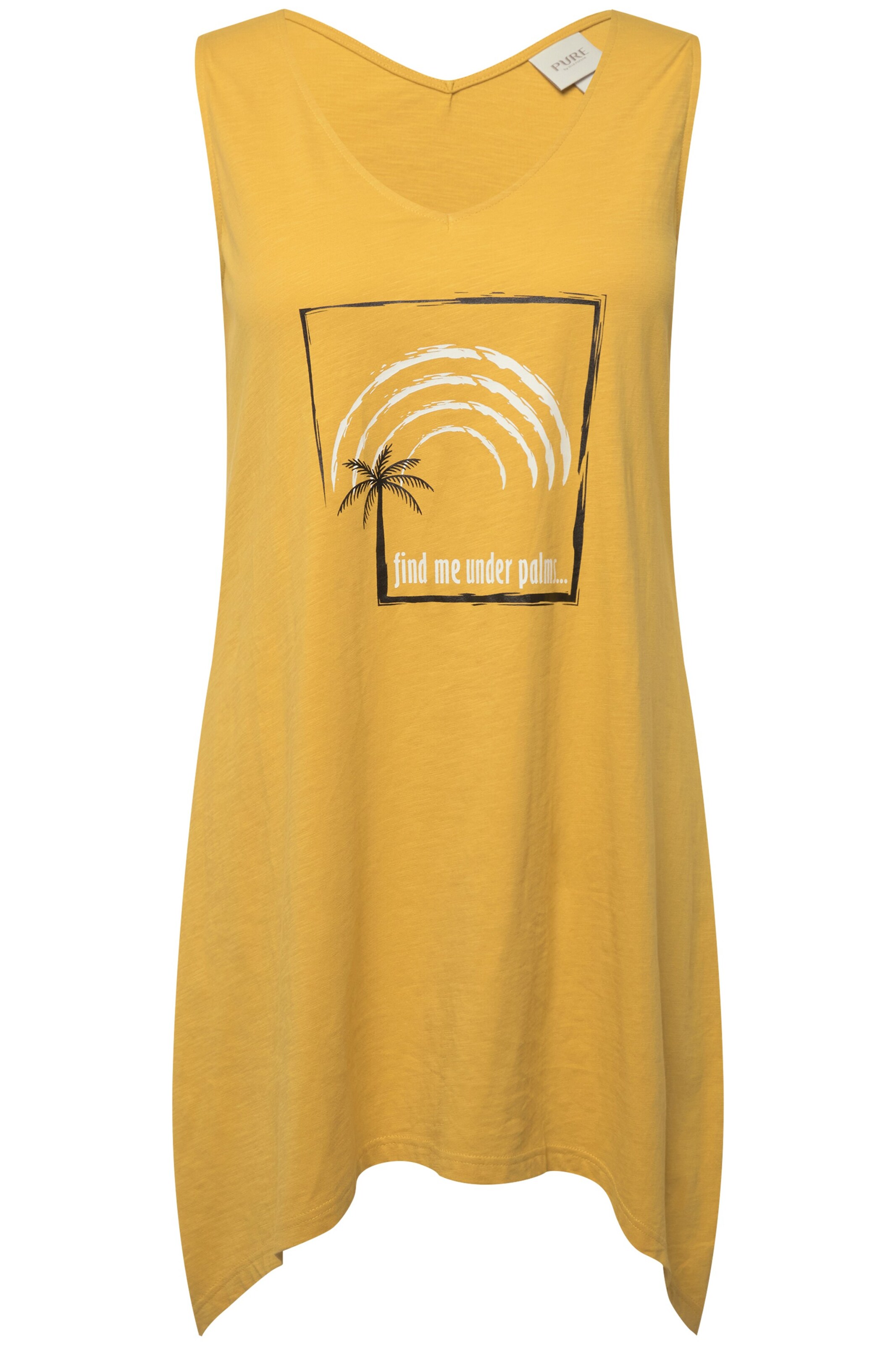 Ulla Popken Strick-Top in Gelb: Vorderseite