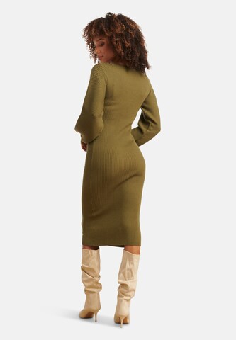 Smashed Lemon Knitted dress in Green