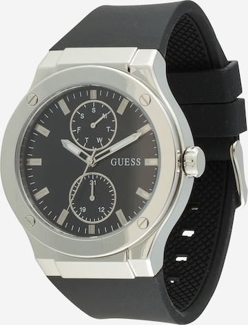 GUESS Analogové hodinky – černá: přední strana