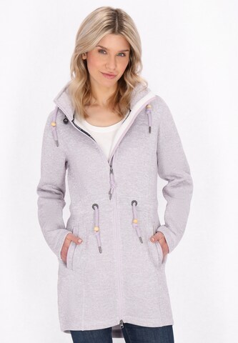 Veste en polaire Schmuddelwedda en violet : devant