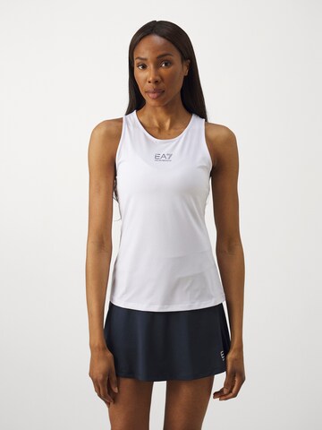 EA7 Emporio Armani Τοπ σε λευκό: μπροστά