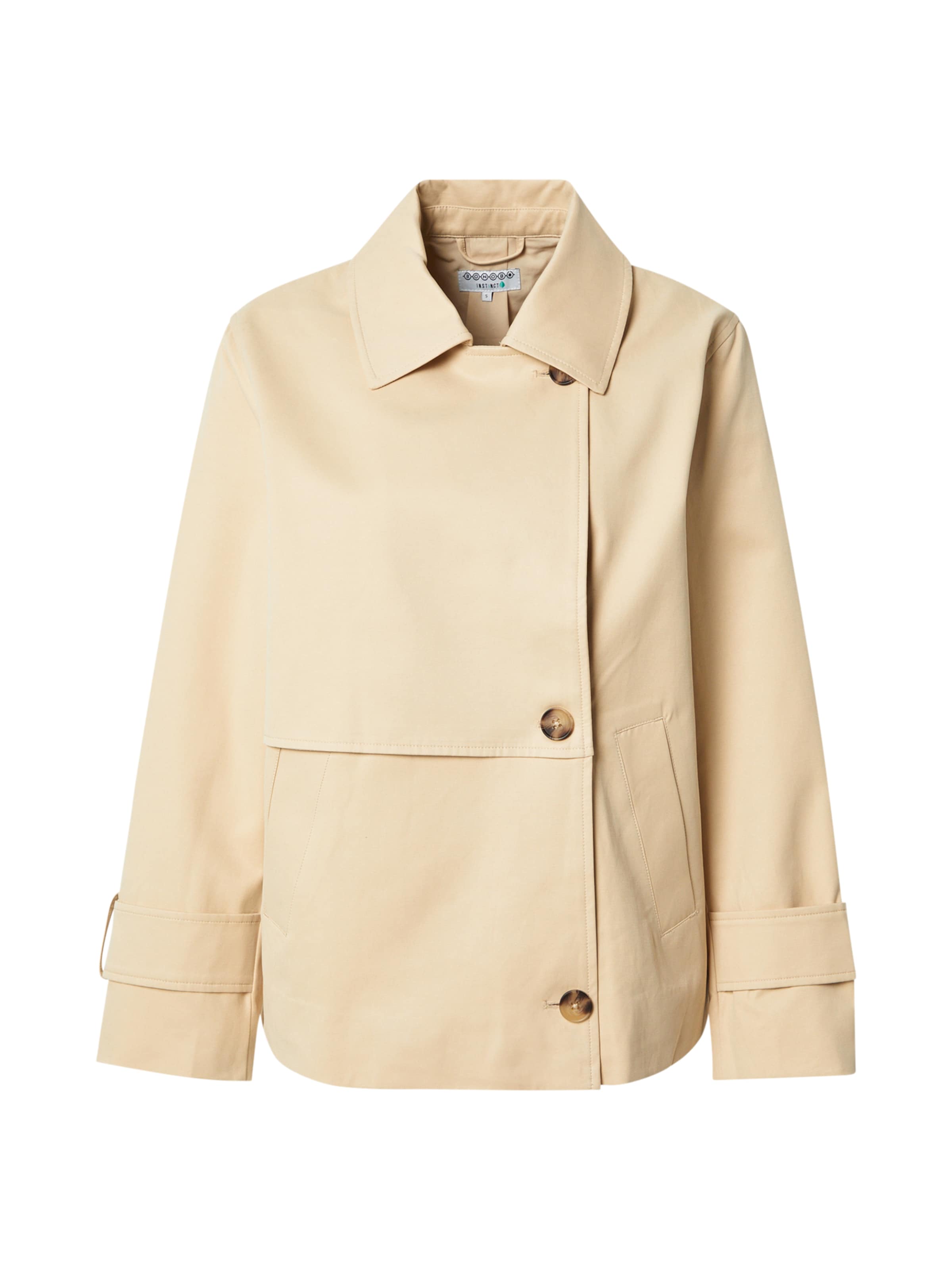 BONOBO Φθινοπωρινό και ανοιξιάτικο μπουφάν σε μπεζ: μπροστά