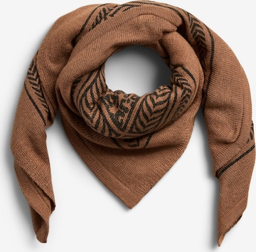 Écharpe PIECES en marron : devant