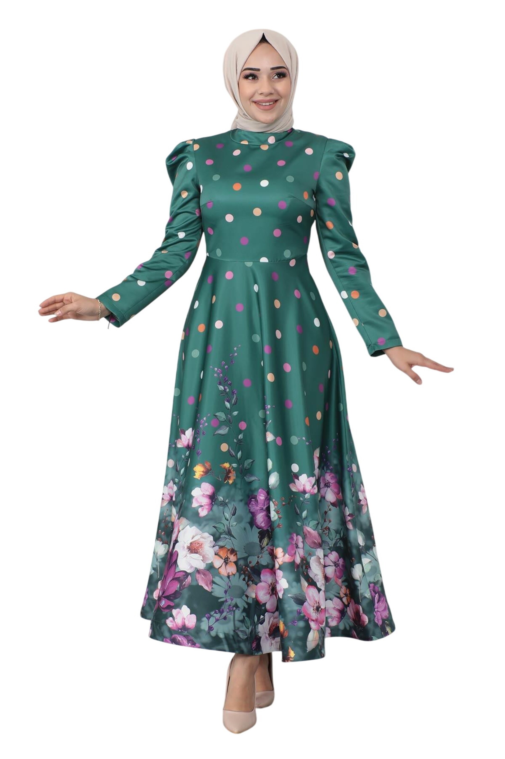 MODAMIHRAM Dress in Green: front