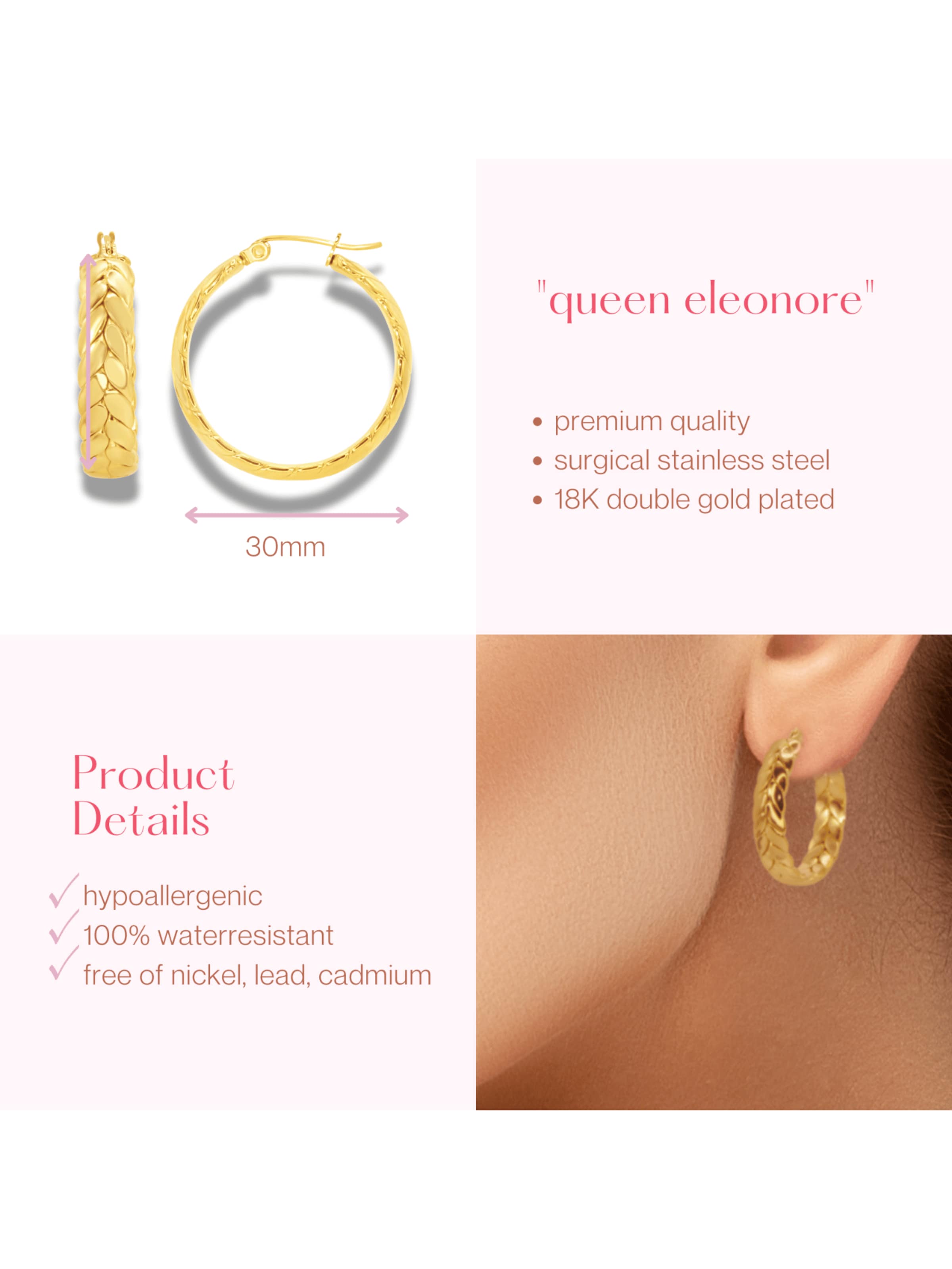 ARS-ARGENTI Ohrringe 'QUEEN ELEONORE'‌ in Gold