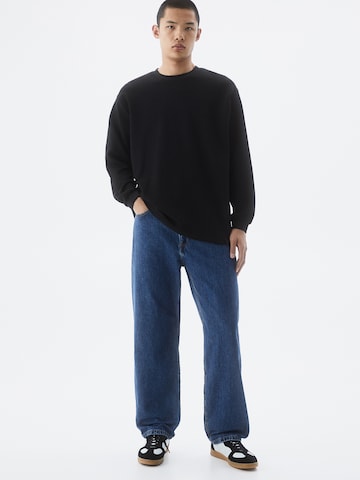 Pull&Bear Wide leg Jeans in Blauw