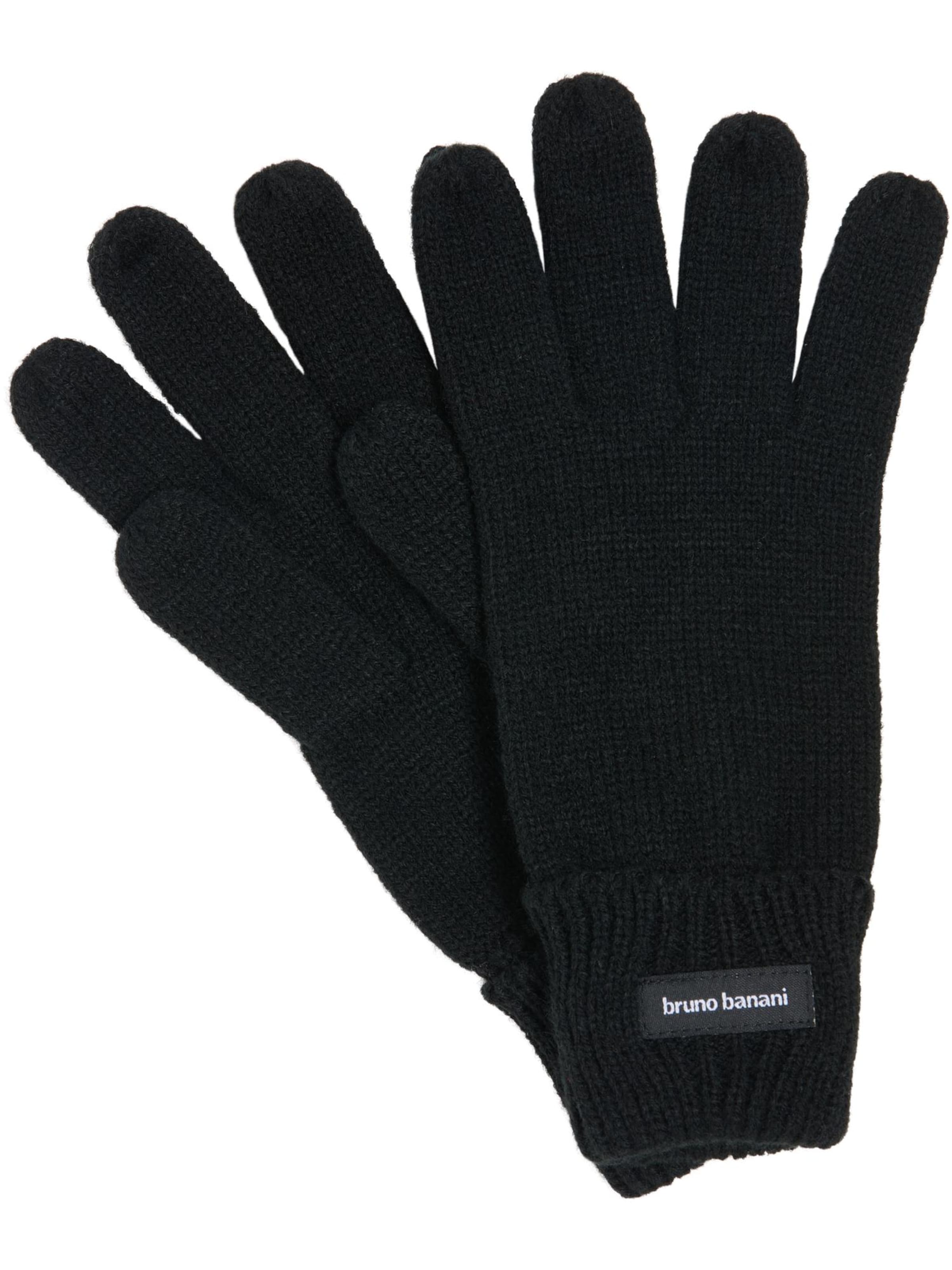 Bruno Banani Fingerhandschuhe 'BUSH ' in Schwarz: Vorderseite
