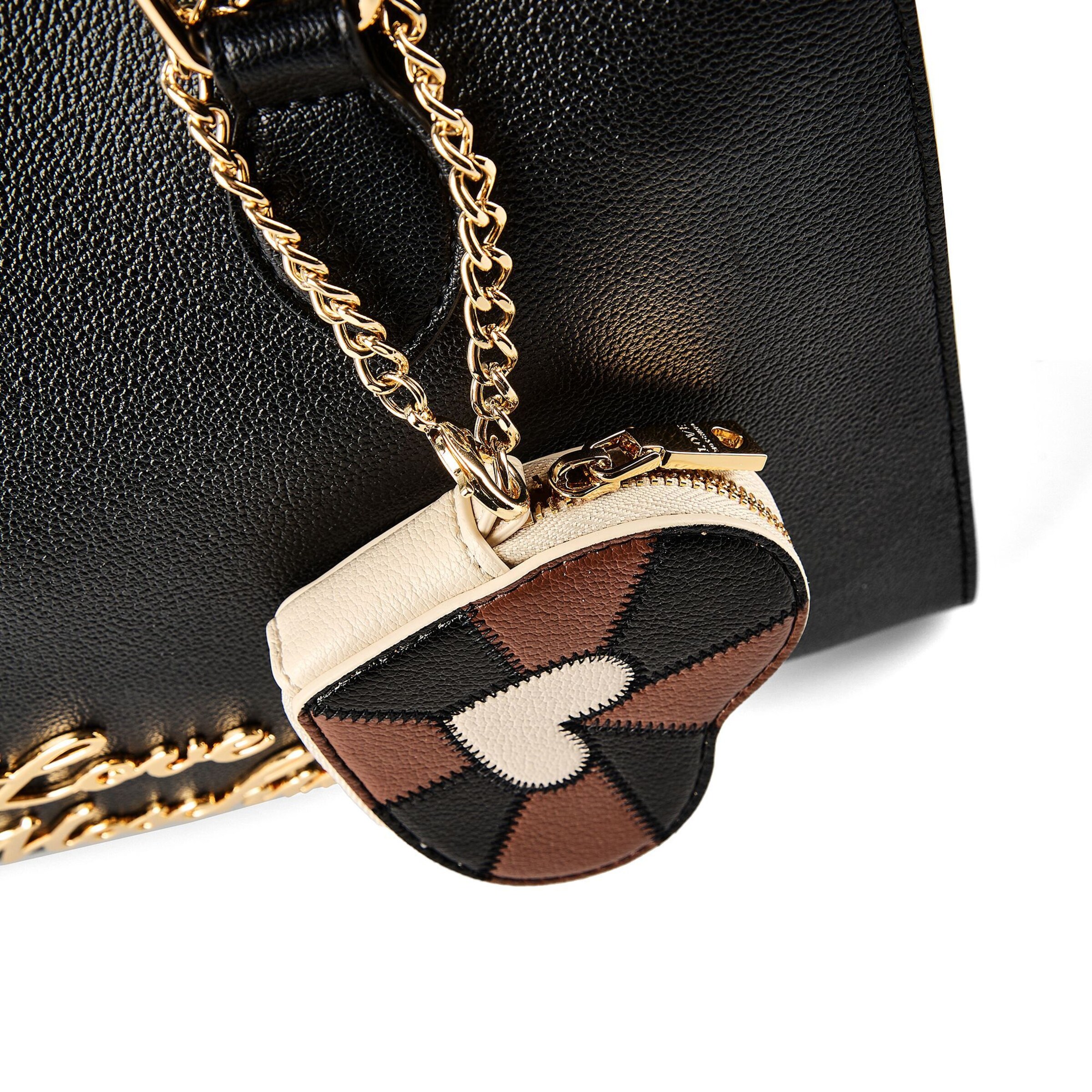 Love Moschino Schoudertas 'Heart Charm' in Zwart