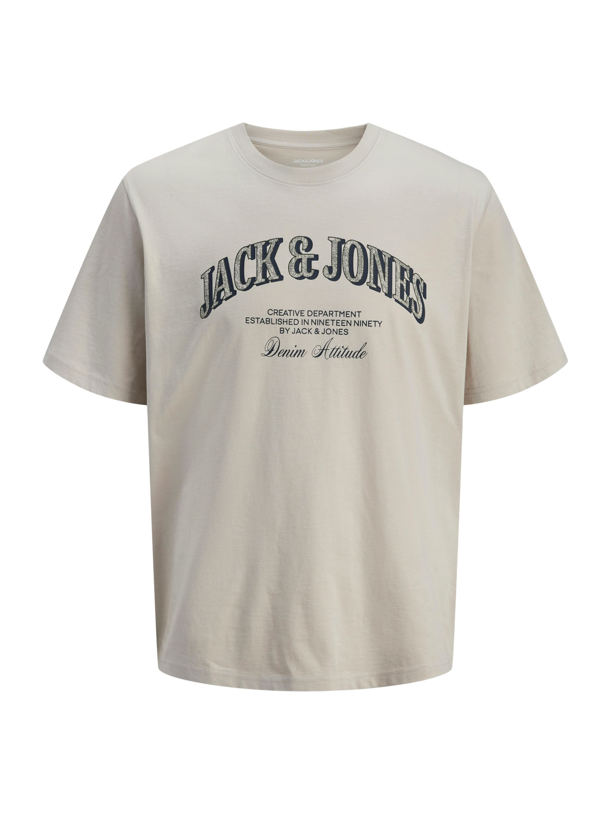 Jack & Jones Plus Shirt 'JJEDENVER' in Beige: front