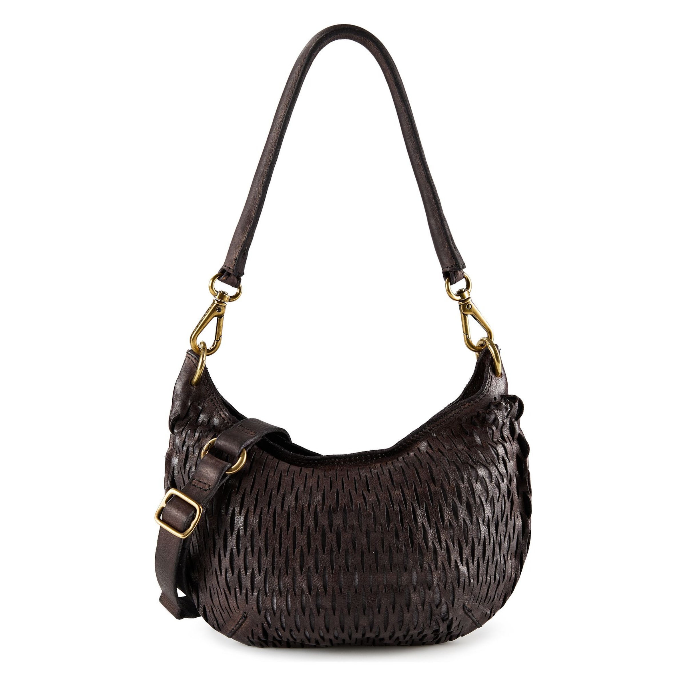 Borsa a spalla 'Anastasia' di Campomaggi in nero: frontale