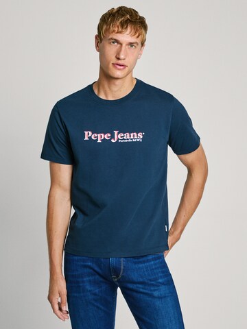 T-Shirt 'Somers' Pepe Jeans en bleu : devant