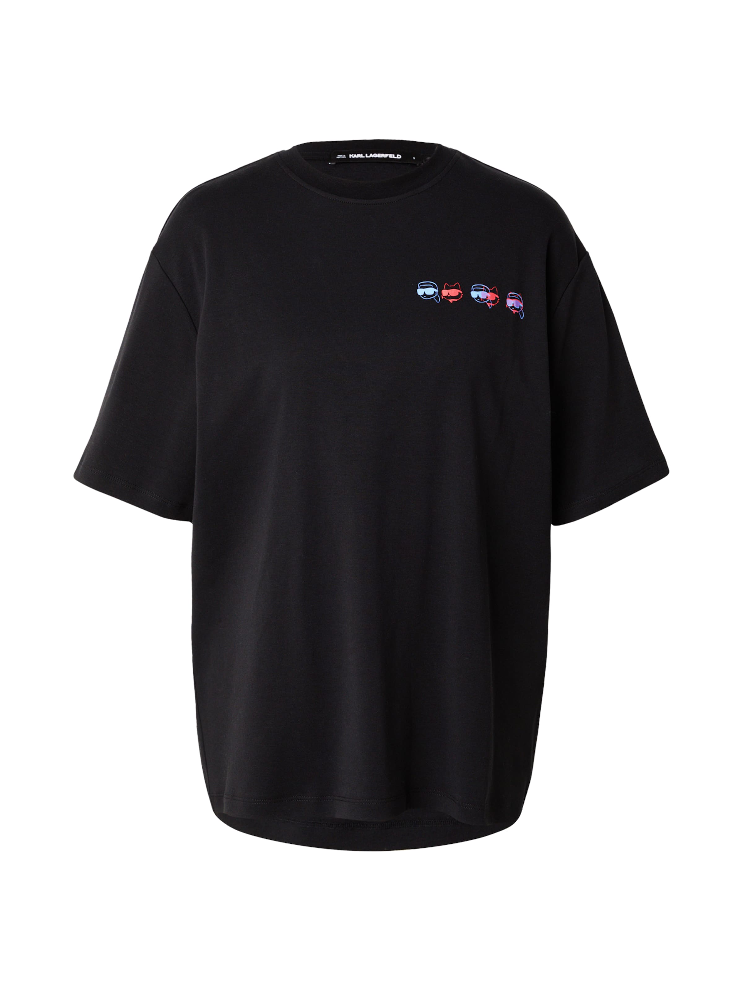 Karl Lagerfeld Μπλουζάκι 'IKON' σε μαύρο: μπροστά