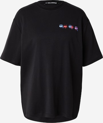 Karl Lagerfeld - Camiseta 'IKON' en negro: frente