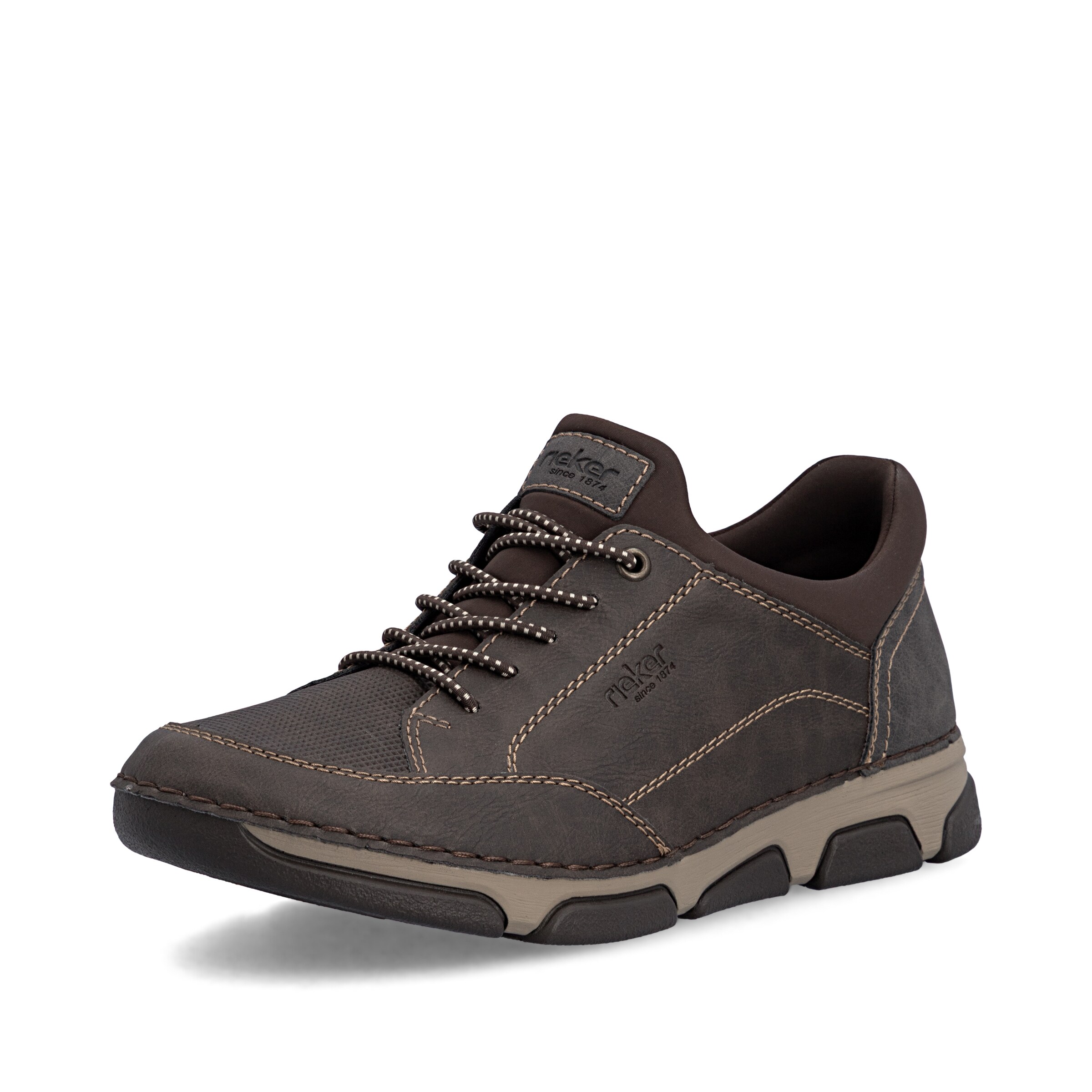 Baskets basses Rieker en marron : devant