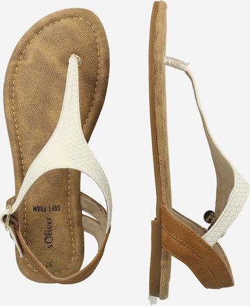 s.Oliver T-bar sandals in White