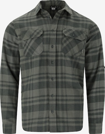 Whistler Regular fit Athletic Button Up Shirt 'Flannel' in Green: front