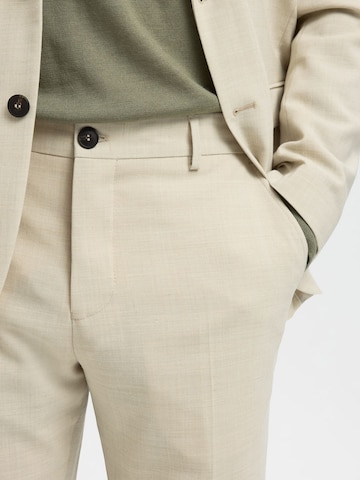 SELECTED Slimfit Bandplooibroek 'SLHOasis' in Wit