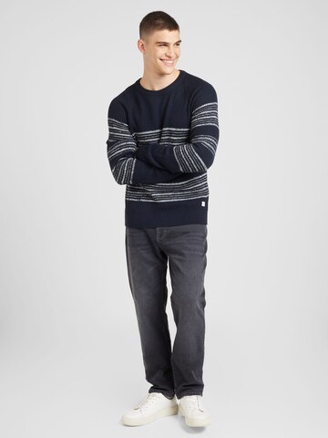 JACK & JONES Sweater 'JJPANNEL' in Blue