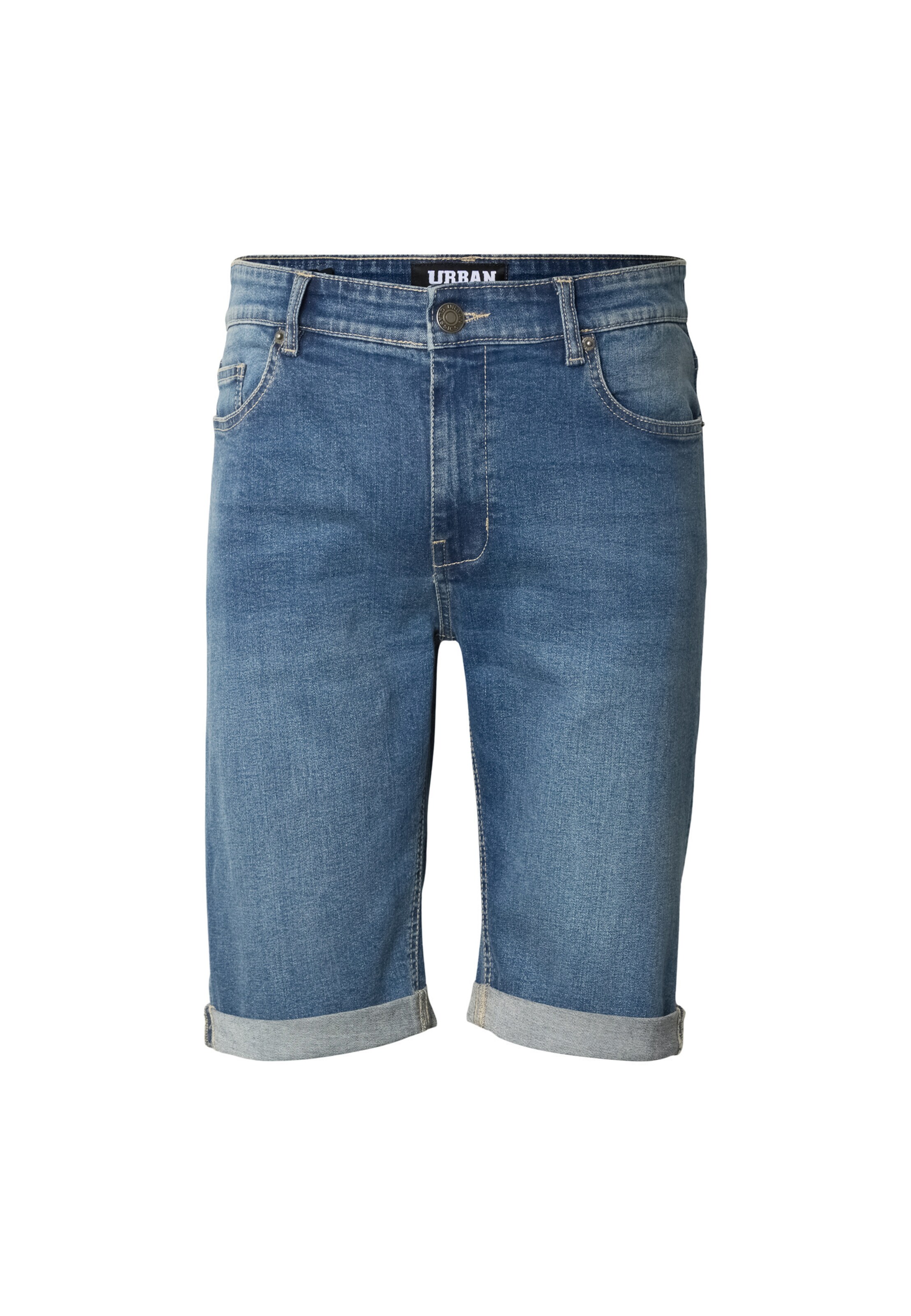 Urban Classics Slimfit Džíny – modrá: přední strana