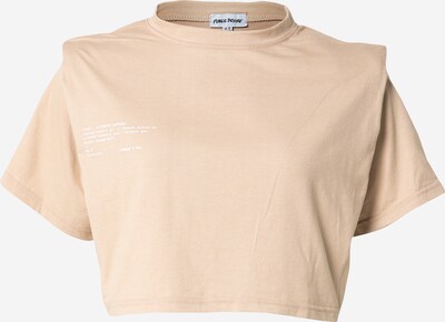 Public Desire Shirt 'AMBER' in de kleur Lichtbruin / Wit, Productweergave