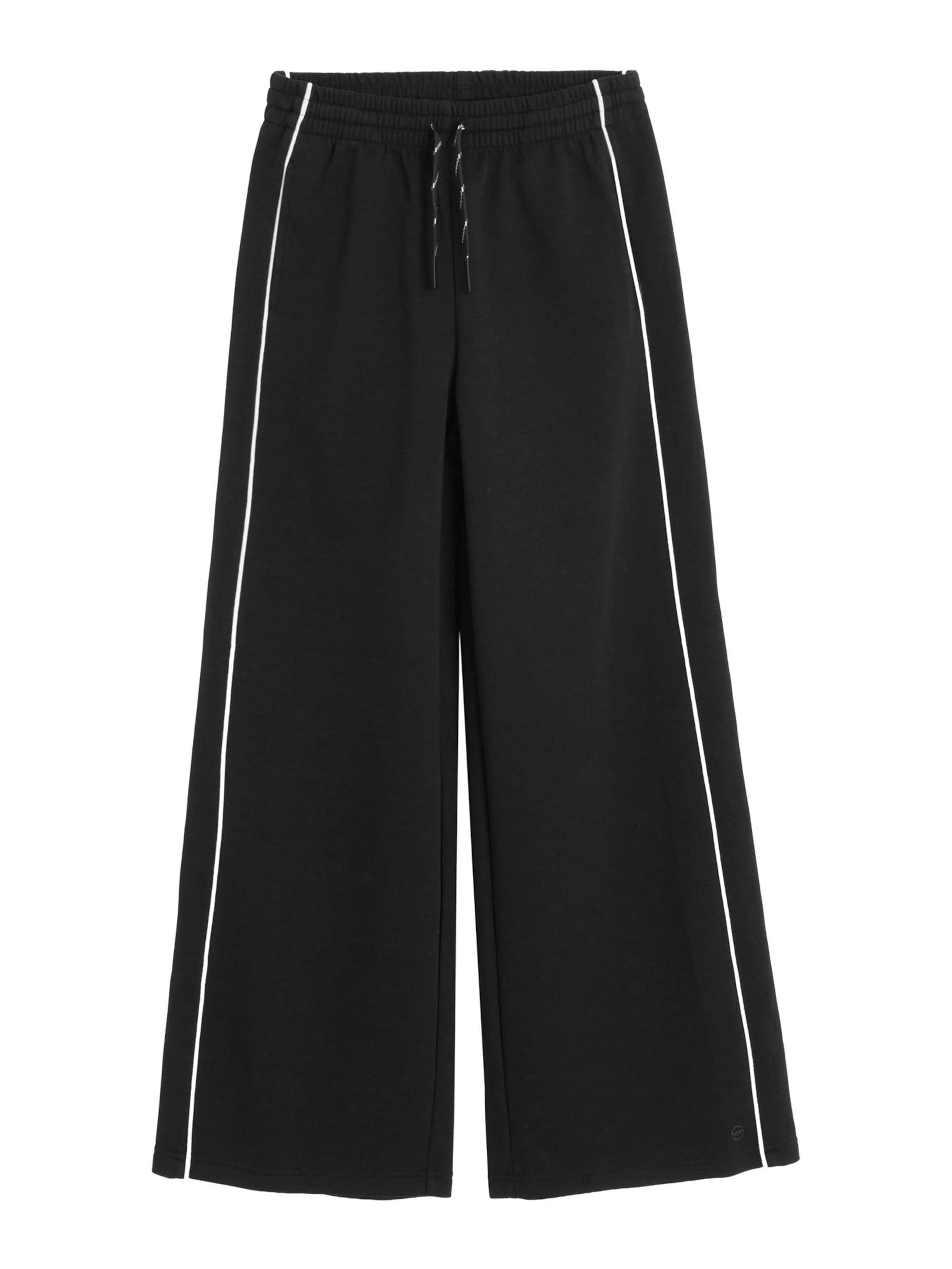 Cool Club Wide Leg Sporthose in Schwarz: Vorderseite