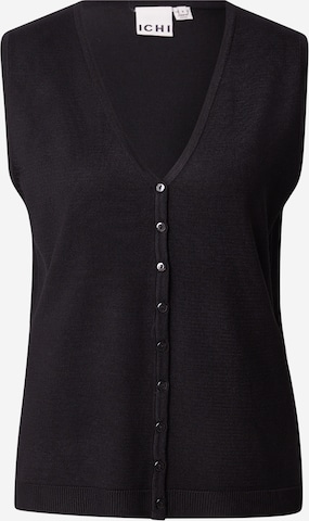 ICHI Kamizelka z dzianiny 'IHLULS' w kolorze czarny: przód