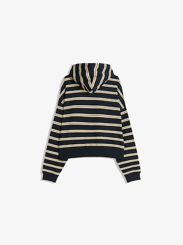 Bershka Zip-Up Hoodie in Blue