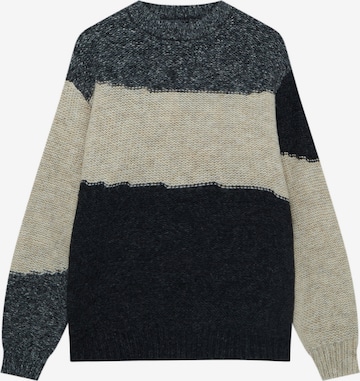 Pull&Bear Sweter w kolorze szary: przód