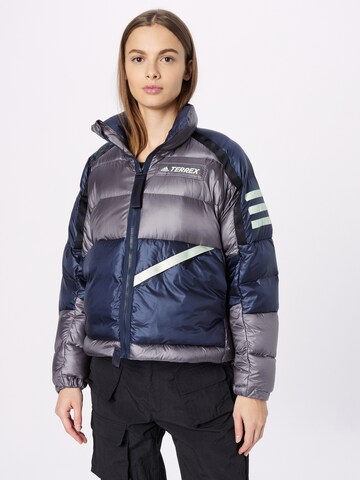 ADIDAS TERREX - Chaqueta de montaña 'Utilitas Down' en azul: frente