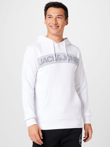 JACK & JONES Mikina – bílá: přední strana