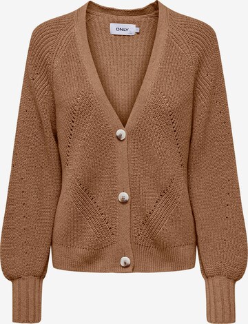 ONLY Knit Cardigan 'ELLA' in Brown: front