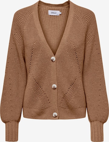 Cardigan 'ELLA' ONLY en marron : devant