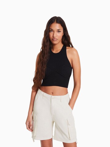 Bershka Regular Shorts in Weiß: predná strana