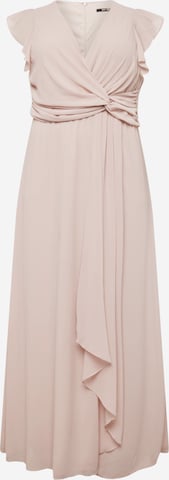 Robe de soirée TFNC Plus en rose : devant