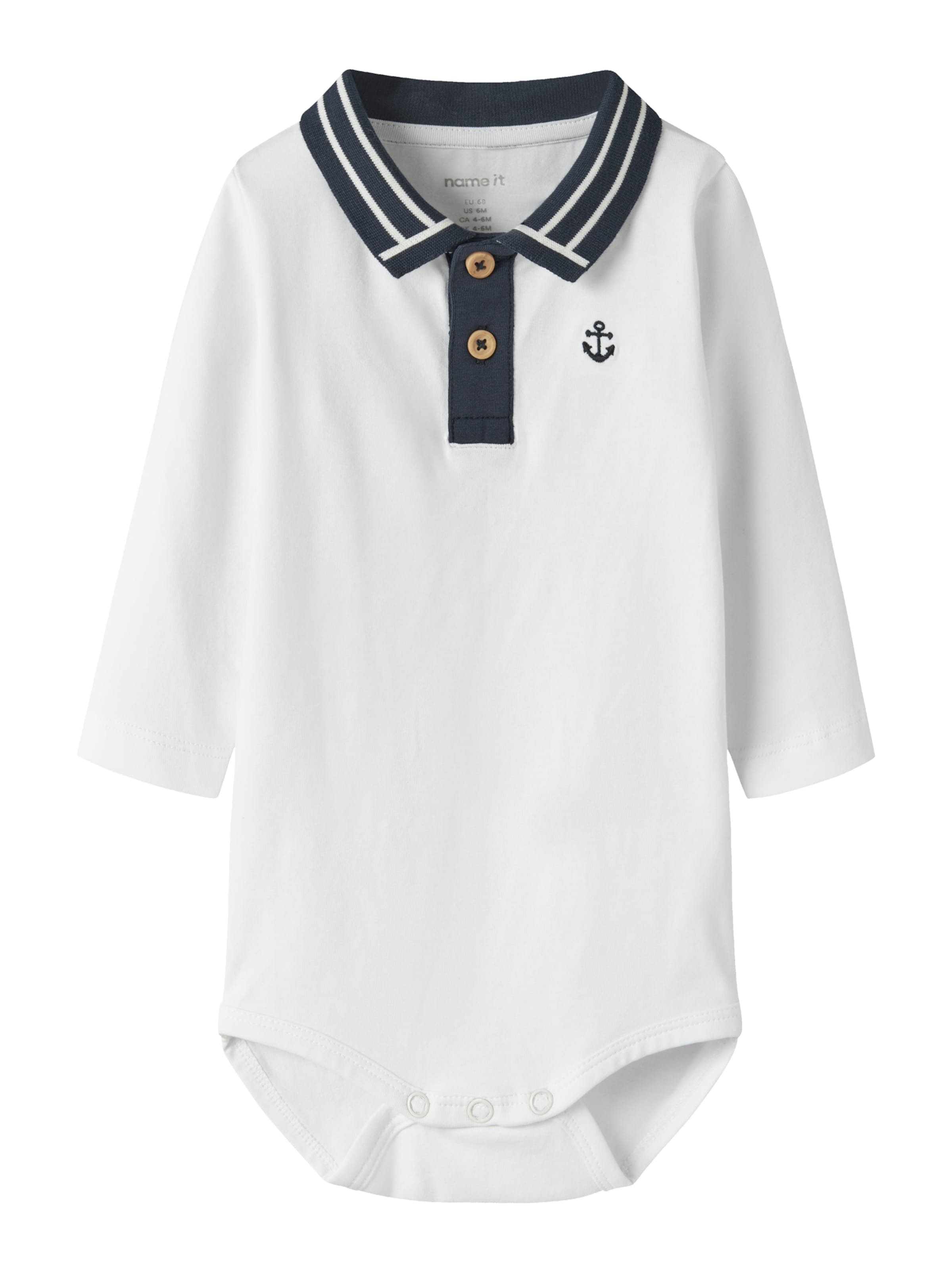 NAME IT Romper/Bodysuit 'NBMFLIP' in White: front