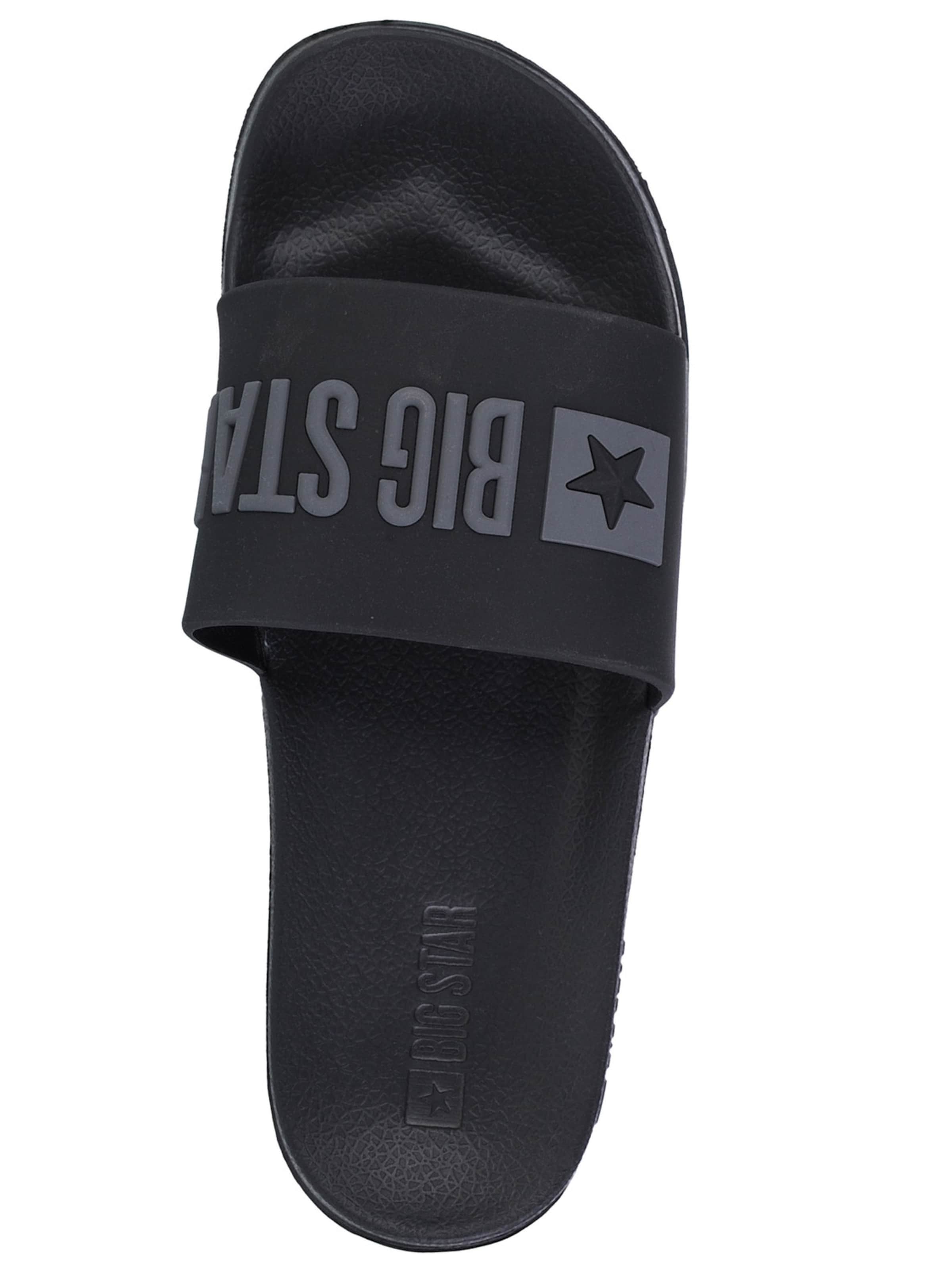 BIG STAR Strand-/badschoen 'Big Star W Slipper FF274A' in Zwart