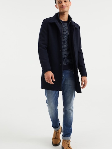 WE Fashion Zimní kabát – modrá