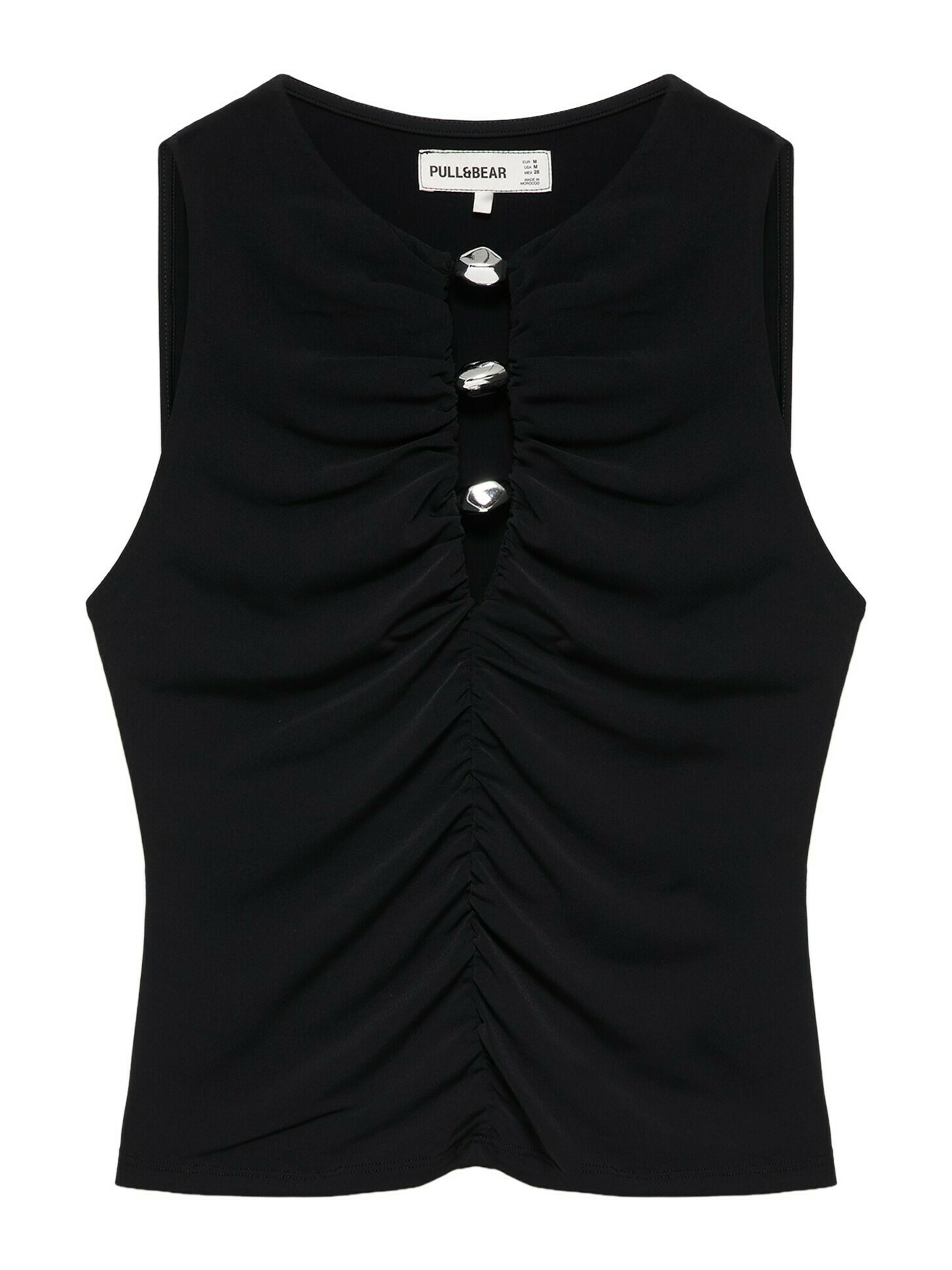 Pull&Bear Haut en XS en noir, Vue avec produit