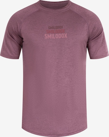 T-Shirt fonctionnel Smilodox en violet : devant