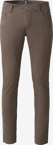 MEYER Chino trousers in Brown: front