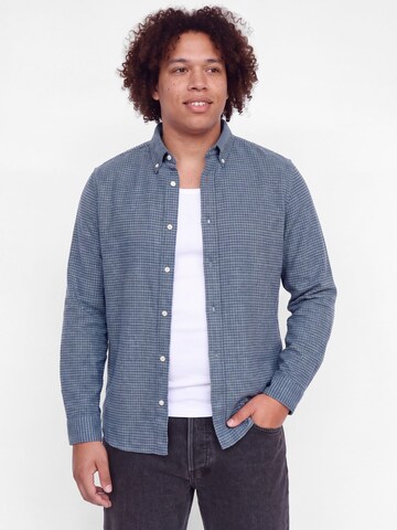 JACK & JONES - Ajuste regular Camisa en azul: frente