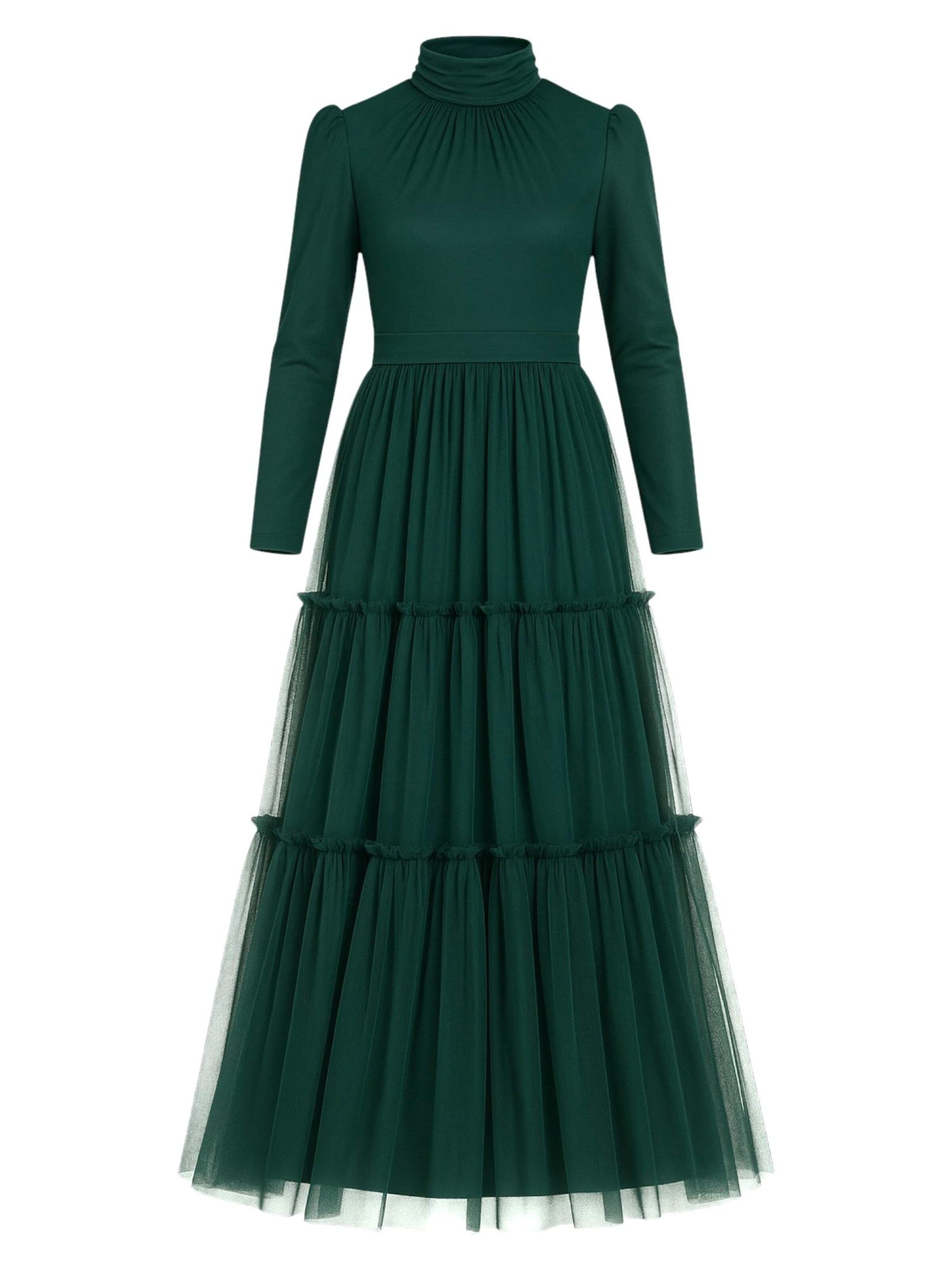 Abito da sera 'LAYLA' di fashionshowcase in verde: frontale