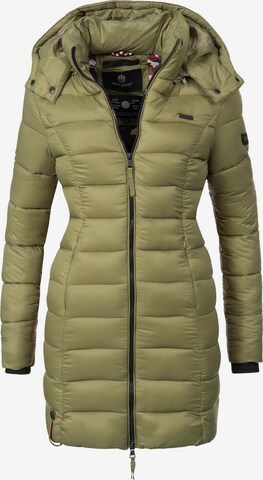 MARIKOO Winter Coat 'Abendsternchen' in Green: front