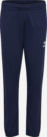 Hummel Regular Workout Pants in Blue: front