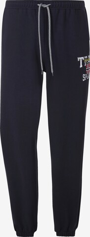 Jan Vanderstorm Tapered Sportbroek ' Thibor ' in Blauw: voorkant