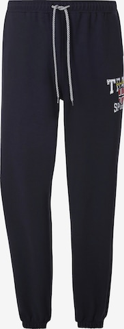 Jan Vanderstorm Tapered Sportbroek ' Thibor ' in Blauw: voorkant