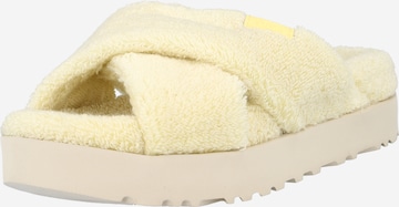 Pantoufle UGG en jaune : devant