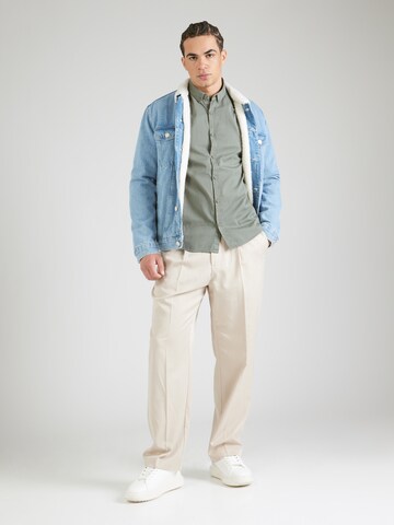 QS Regular fit Overhemd in Groen
