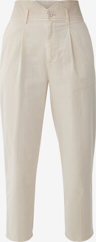 Regular Pantalon à pince s.Oliver en beige : devant